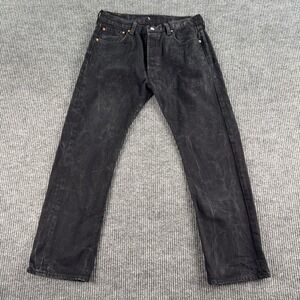 Levis 501XX Jeans Men 34x30 Black Denim Classic Original Straight Button Fly y2k